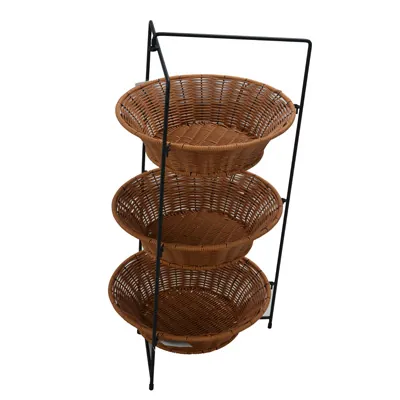 Panier présentoir viennoiseries rond 3 niveaux 38,5 x 34,2 x 77 cm - Vanneries-1
