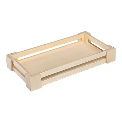 Cagette bois naturel 26,5 x 14,5 x 3,8 cm - Barquettes bois, Cagettes bois 
