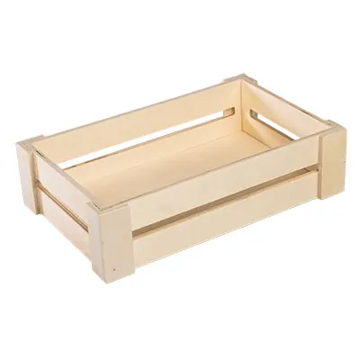 Cagette bois naturel 27,5 x 17,5 x 7 cm - Barquettes bois, Cagettes bois 