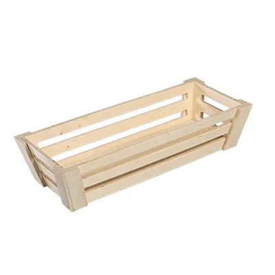 Cagette bois naturel 32,5 x 13,5 x 7 cm - Barquettes bois, Cagettes bois 