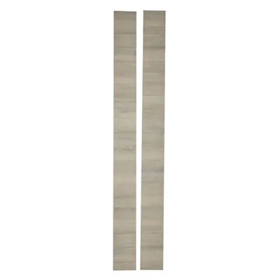 Joues de finition pour étagère haute Global stratifié chêne gris 18 x 204cm – Lot de 2 - Ligne Global