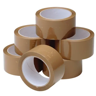 Ruban adhésif PVC havane 48 mm x 66 m - Ruban adhésif emballage - Lot de 36 - Rubans adhésifs et dévidoirs