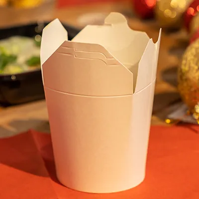 Pot à pâtes carton 450 ml - Emballage pasta box - Brun - Lot de 50 - Pots à soupe, Boîtes à pâtes-1