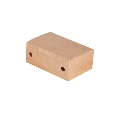 Boîte nuggets 14,5 x 9 x 4,5 cm - Boîte kraft 9-10 nuggets - Boîte à emporter carton - Lot de 50 - Boites snacking-1