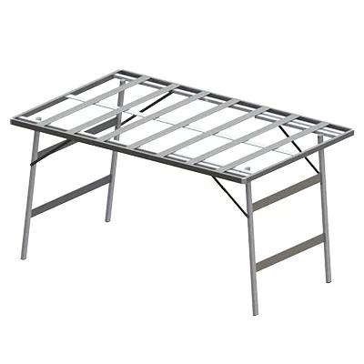 Table pliante marché aluminium 150 x 100 x 80 cm - Table de marché - Table de maraîcher - Etalages de marché