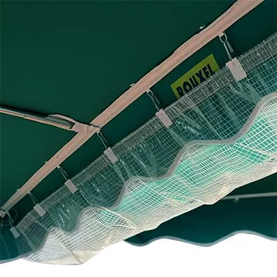 Gouttière parasol translucide 350 x 100 cm nylon armé - Gouttières de parasol-1