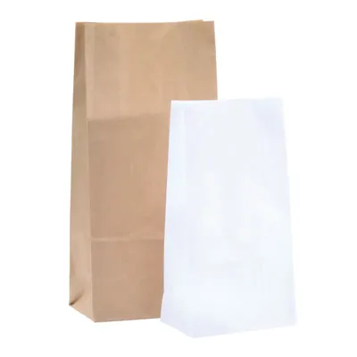 Sac SOS kraft blanc 12,5 x 7,5 x 24,5 cm 60 g/m² – Sac kraft sans poignée - Lot de 250 - Sacs SOS-1
