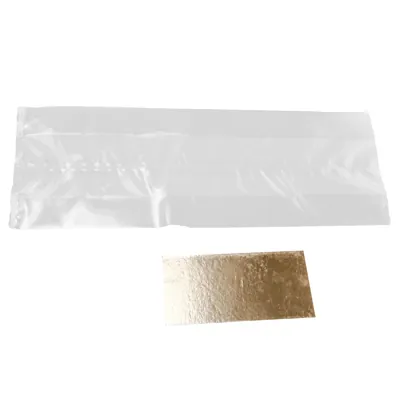 Sachet transparent fond carton or / argent 16 x 8 x 42 cm OPPC 35µ - Sachet confiserie - Sachet bonbons - Lot de 100 - Sachets bonbon, Sachets confiserie-1