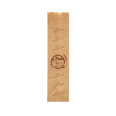 Sacs kraft baguette - 12 + 8 x H 49 cm - par 250  - Sacs à pain