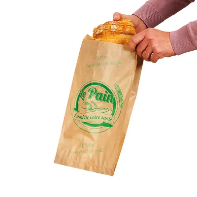 Sac à pain kraft brun 17 x 7 x 36 cm - Sachet papier pain - Lot de 250 - Sacs à pain, Sacs baguettes-1