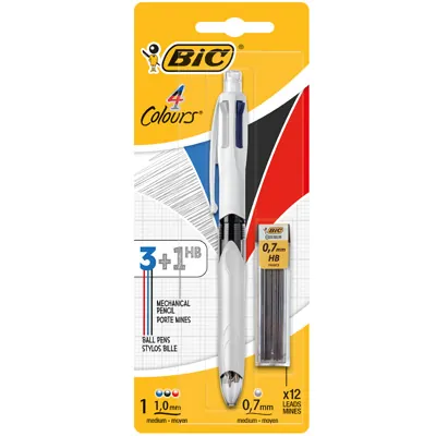 Stylo Bic 3 couleurs et Porte-mine - Stylos billes