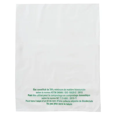 Sac liassé biosourcé et biodégradable transparent 17 x 22 cm 13 µ - Liasse de 500 sacs - Sacs plastique liassés-1