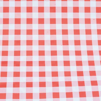 Nappe damassée déperlante - Nappe jetable - Nappe papier - Vichy rouge - Rouleau de 1,18 x 25 m - Nappes papier, Nappes jetables-1