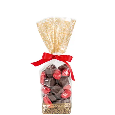 Sachet polypro fond PP Dentelle Or 12 x 27,5 cm 35µ - Sachet confiserie - Sachet bonbons - Lot de 100 - Sachets bonbon, Sachets confiserie-1