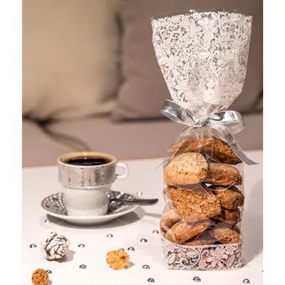 Sachet polypro fond PP Dentelle blanche 14 x 30,5 cm 35µ - Sachet confiserie - Sachet bonbons - Lot de 100 - Sachets bonbon, Sachets confiserie-2