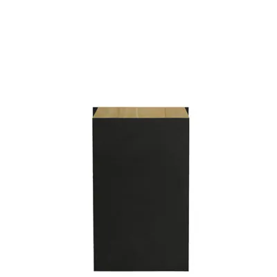 Pochette cadeau kraft vergé noir 12 x 4,5 x 19,5 cm - Sachet kraft - Lot de 250 - Pochettes cadeaux unies