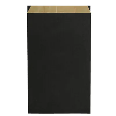 Pochette cadeau kraft vergé noir 30 x 9 x 49,5 cm - Sachet kraft - Lot de 250 - Pochettes cadeaux unies