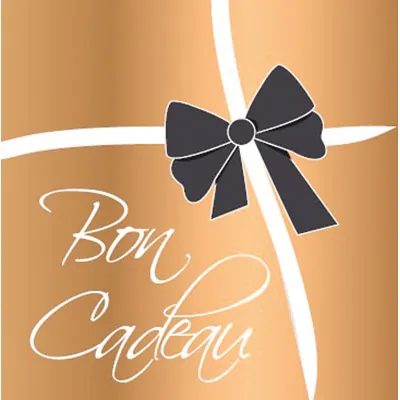 Bon cadeau noeud or / noir 12 x 12 cm - Paquet de 12 - Bons cadeaux-1
