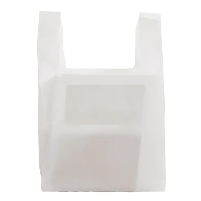 Sac bretelle plastique réutilisable blanc PEBD 10L 50μ 26 x 12 x 45 cm - Lot de 500 - Sacs plastique bretelles-3