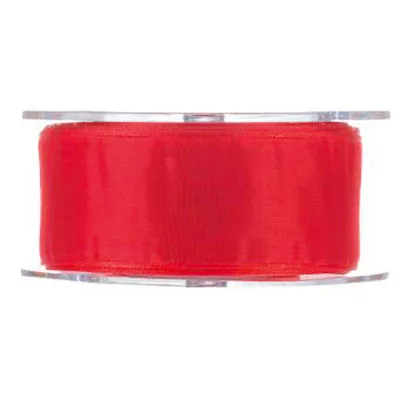 Ruban organza Rouge 40 mm x 20 m - Ruban emballage cadeau - Rubans tissu, Cordons