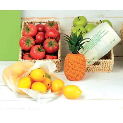 Sac bretelle biodégradable transparent 25 x 7,5 x 44 cm plastique biosourcé - Rouleau de 300 sacs - Sacs plastique bretelles-3