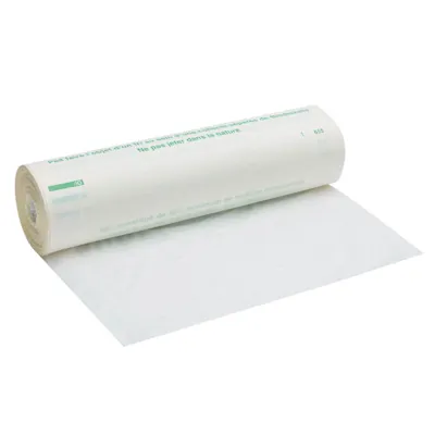 Sac plat biodégradable transparent 35 x 45 cm plastique biosourcé - Rouleau prédécoupé de 500 sacs - Sacs plastique liassés-1