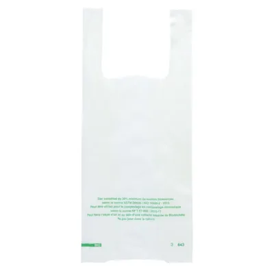 Sacs plastique biodégradables et compostables à bretelles - Sacs plastique biodégradables