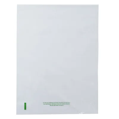 Sac plastique liassé à ouverture décalée transparent 2,38L 23 x 31 cm PE 21µ - Lot de 500 - Sacs plastique liassés-1