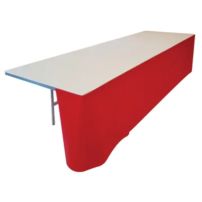 Devant de table PVC Rouge vermillon 350 x 70 cm - Tablier de table - Habillage de table - Tables de marché, étals de marché-2