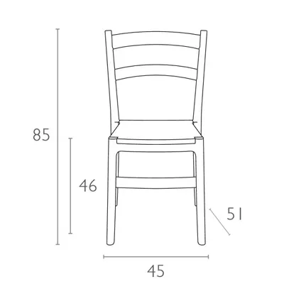 Chaise de réception Tiffany blanc 45 x 51 x 85 cm - Chaises de terrasse-3