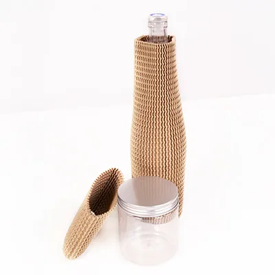 Manchon carton de bouteille 30 cm Ø 7,5 cm brun - Particules de calage, Protection colis-4