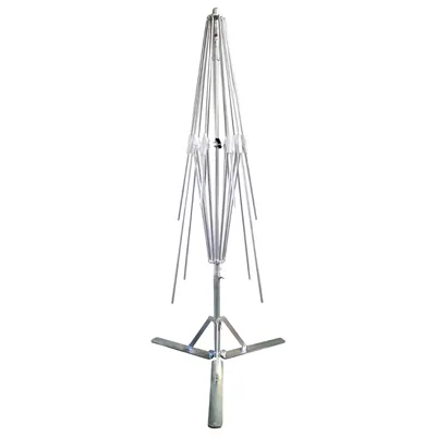 Parasol professionnel de marché télescopique - Parasol forain - Bleu foncé - 300 x 250 cm - armature alu, toile + housse - Parasols de marché, Parasols forains-2