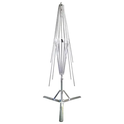 Parasol professionnel de marché télescopique - Parasol forain - Rouge bordeaux - 400 x 300 cm - armature alu, toile + housse - Parasols de marché, Parasols forains-2