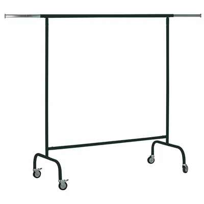 Portant vêtement professionnel droit 150 x H 160 cm - Noir mat - Portants à vêtements droits-1