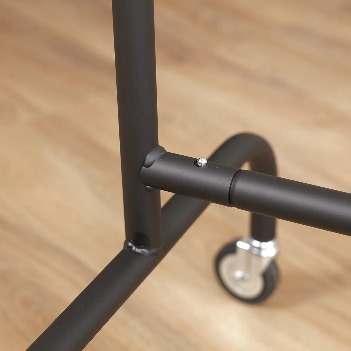 Portant vêtement professionnel droit 150 x H 160 cm - Noir mat - Portants à vêtements droits-5