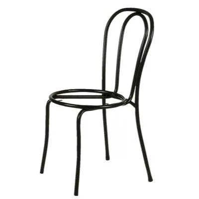 Structure chaise bistrot vintage tube noir - Chaises de terrasse
