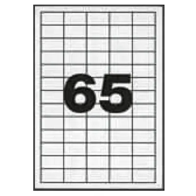 6500 Étiquettes adhésives blanches multi-usages 38,1 x 21,2 mm Etibox - Étiquettes adhésives neutres-1