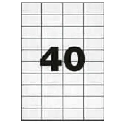 4000 Étiquettes adhésives blanches multi-usages 52,5 x 29,7 mm Etibox - Étiquettes adhésives neutres-1