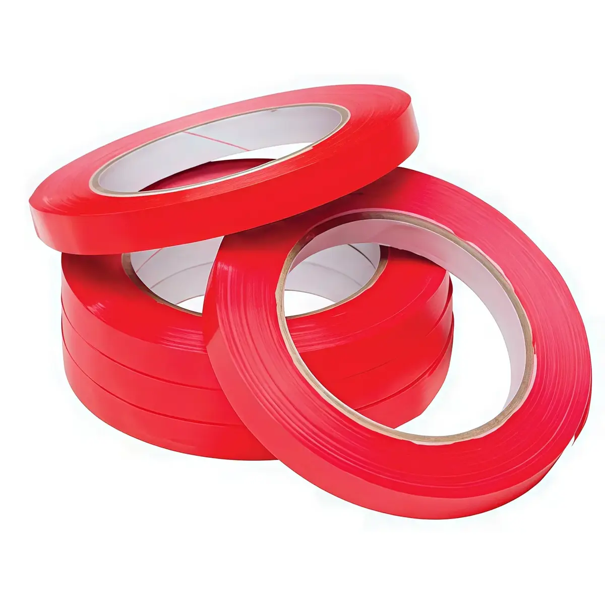 Ruban adhésif rouge pour scelleuse sachets plastique 12 mm x 100 m 28µ - Ruban de fermeture pour scelleuse - Lot de 12 - Sacs à pain, Sacs baguettes