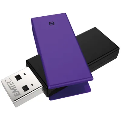 Clé USB C350 Brick 2.0 Emtec 8Go Violet - Supports sauvegarde