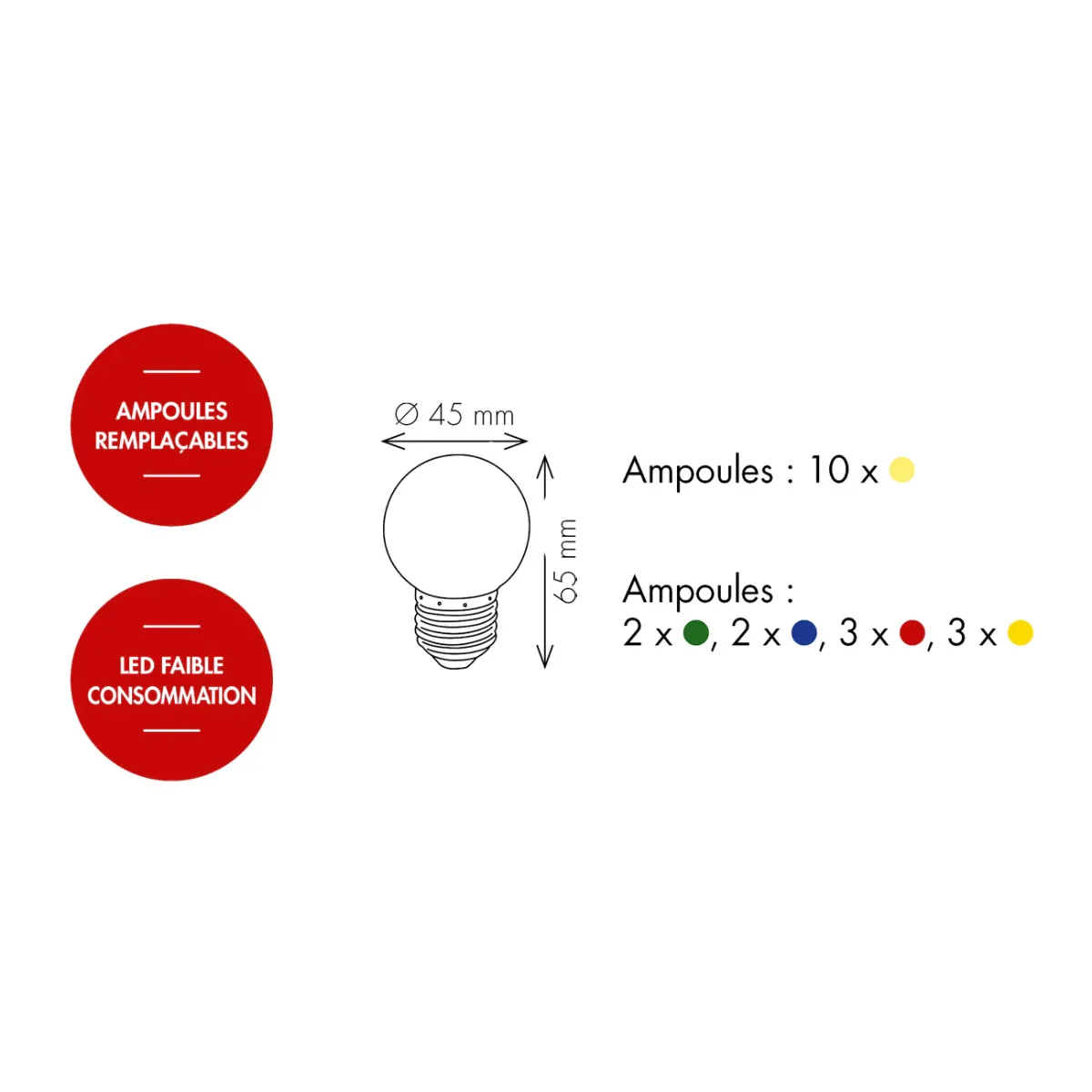 Ampoules de rechange E27 - Guirlandes extérieures-3