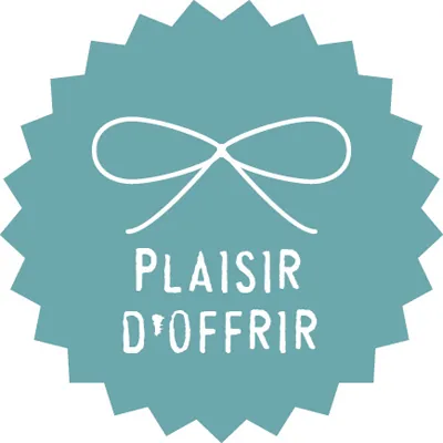 Étiquettes cadeaux adhésives Plaisir d'offrir bleu ø 35 m - Boîte de 500 - Étiquettes cadeaux adhésives