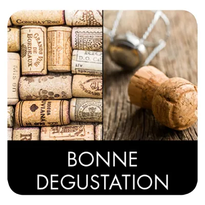 Étiquettes cadeaux adhésives Bonne dégustation noir 35 x 35 mm – Paquet de 500 - Étiquettes cadeaux adhésives