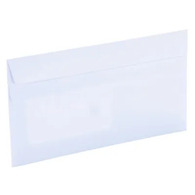 Enveloppe blanche DL 110 x 220 mm 80g avec fenêtre La Couronne - Paquet de 500 - Enveloppes blanches-2