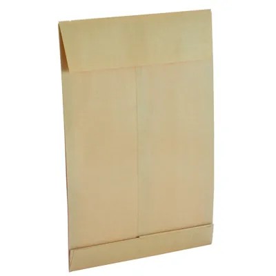 Pochette avec soufflets C4 kraft brun sans fenêtre La Couronne 229 x 324 mm 130g – Paquet de 25 - Pochettes kraft-2