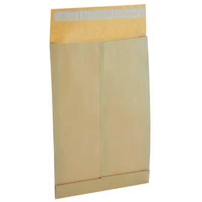 Pochette avec soufflets C4 kraft brun sans fenêtre La Couronne 229 x 324 mm 130g – Paquet de 25 - Pochettes kraft-3