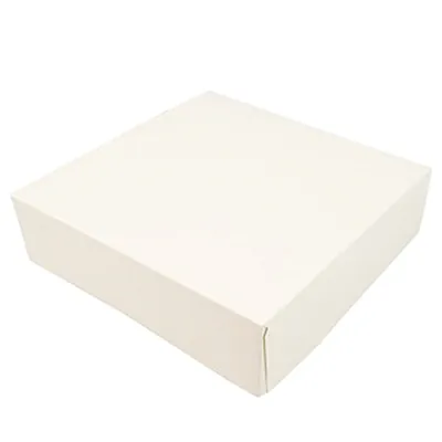 Boite patissiere blanche 26+26x10cm 290g/m² - Boîtes pâtissières