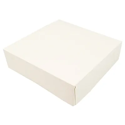 Boite patissiere blanche 29+29x10cm 305g/m² - Boîtes pâtissières