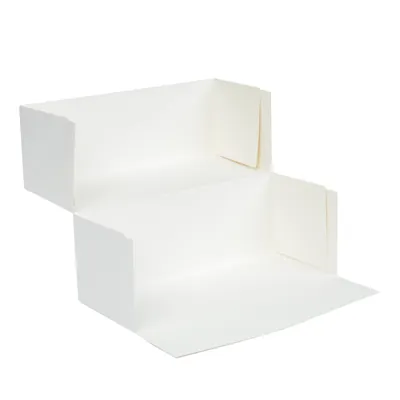 Boîte à bûche de Noël blanche 20 x 11 x H 10 cm 220 g/m² - Paquet de 25 - Boîtes à bûches-1