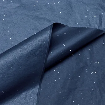 Papier de soie bleu marine pailleté 17g/m² 50 x 75 cm, 240 feuilles - Papiers de soie